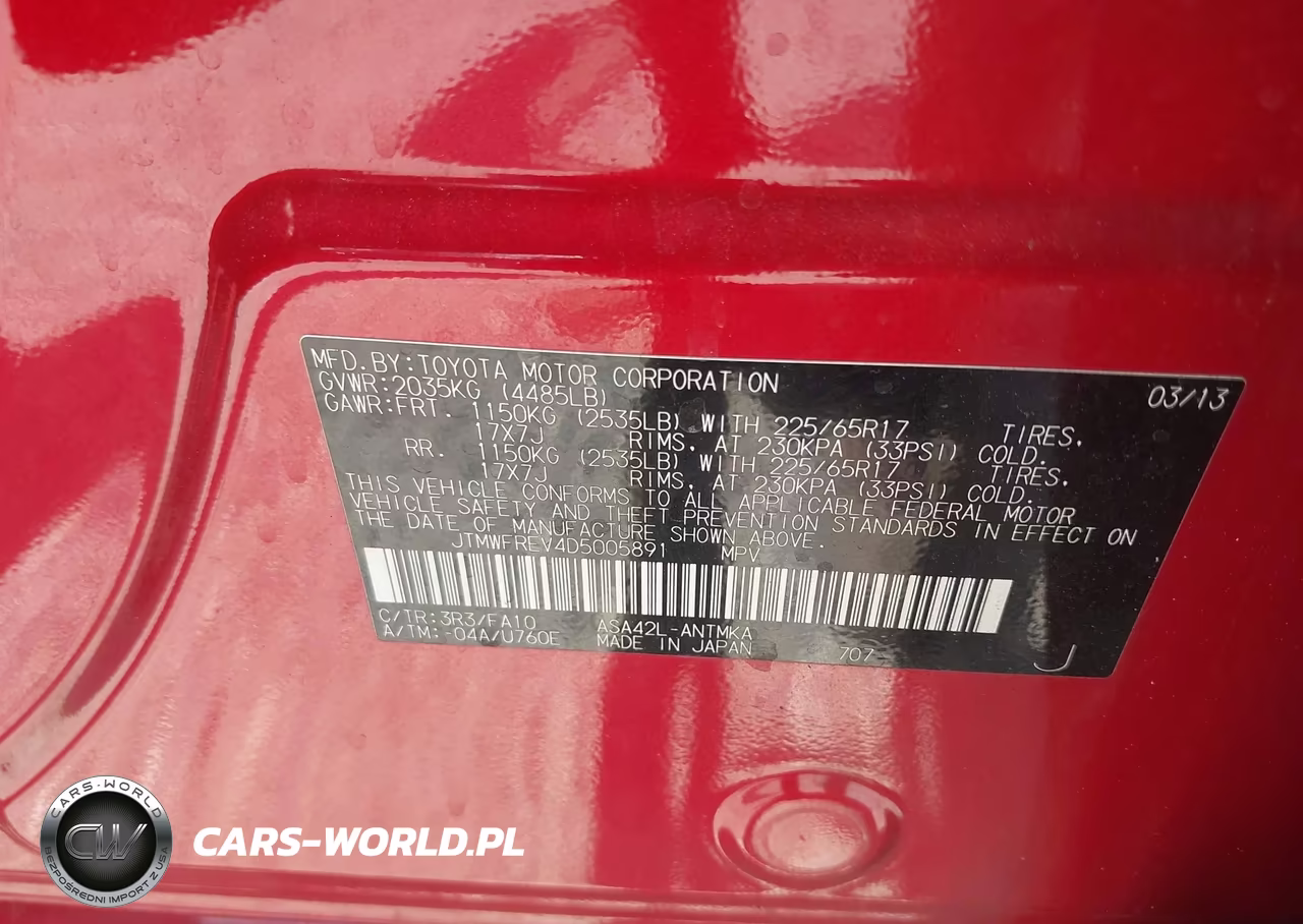 2013 Toyota Rav4 Xle VIN:JTMWFREV4D5005891 - 9