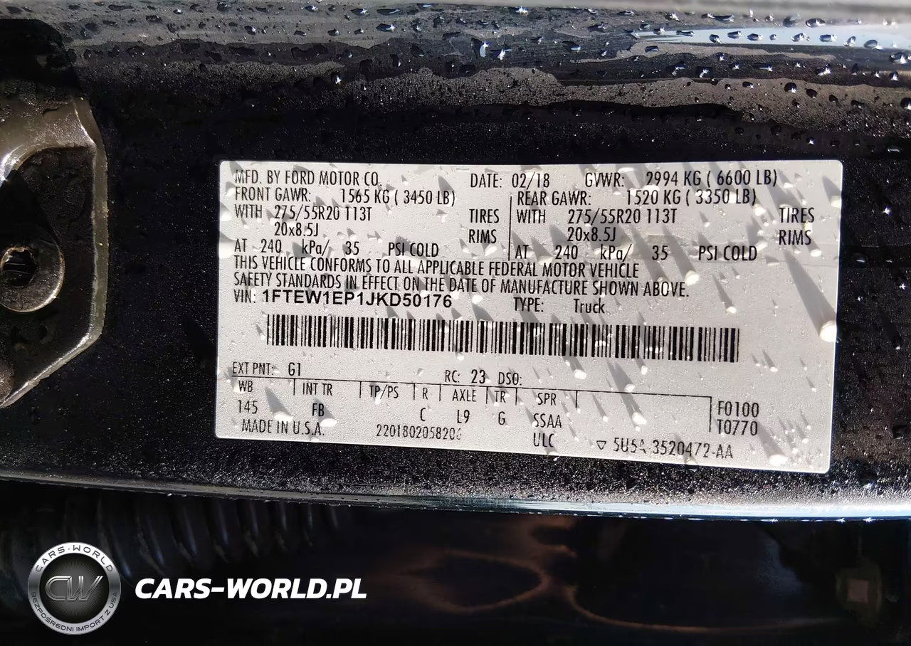 2018 Ford F-150 Lariat-Xl-Xlt VIN:1FTEW1EP1JKD50176 - 9