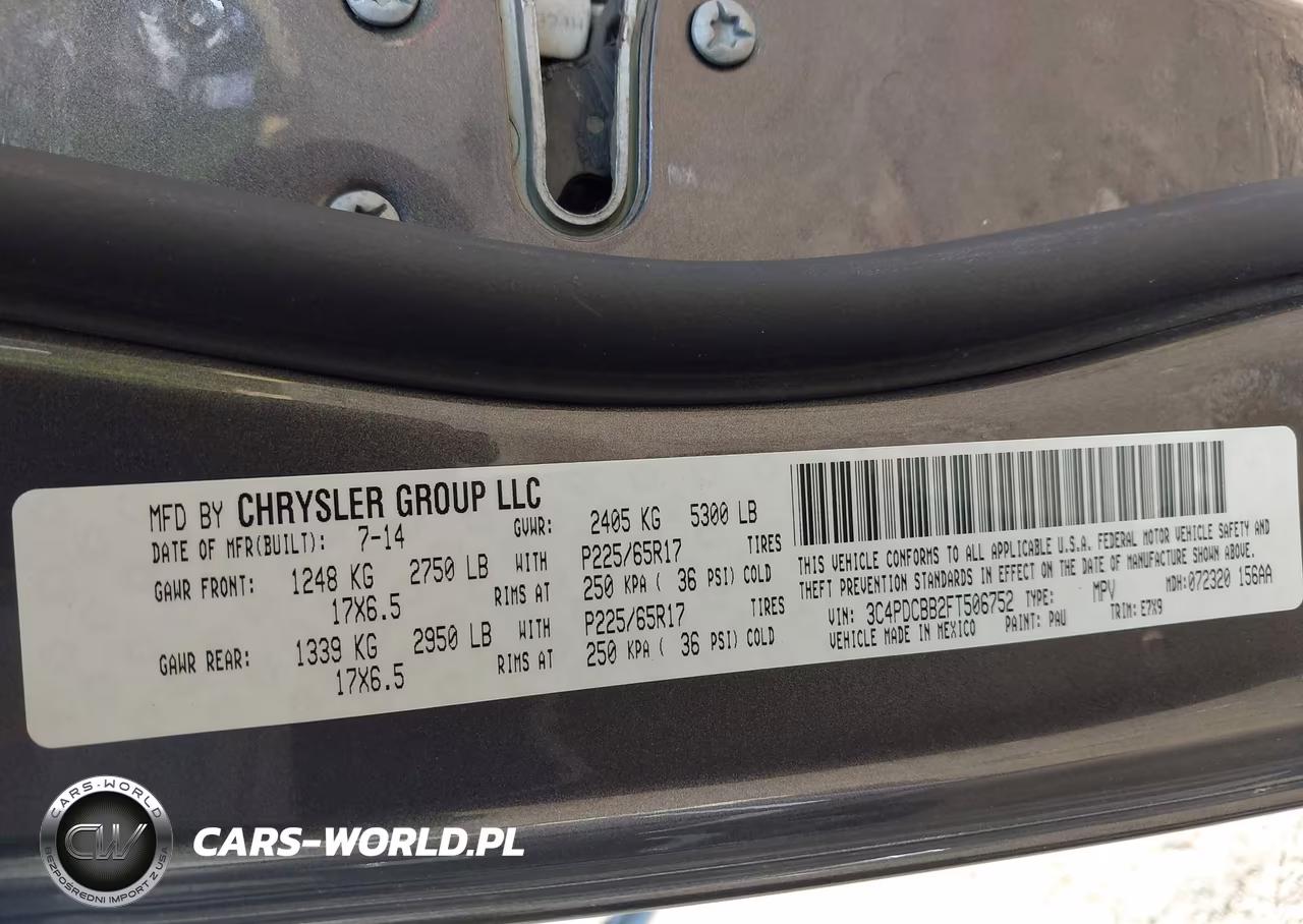 2015 Dodge Journey Sxt VIN:3C4PDCBB2FT506752 - 9