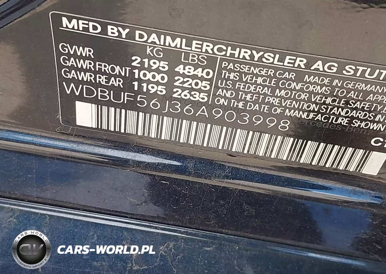 2006 Mercedes-Benz E 350 VIN:WDBUF56J36A903998 - 9