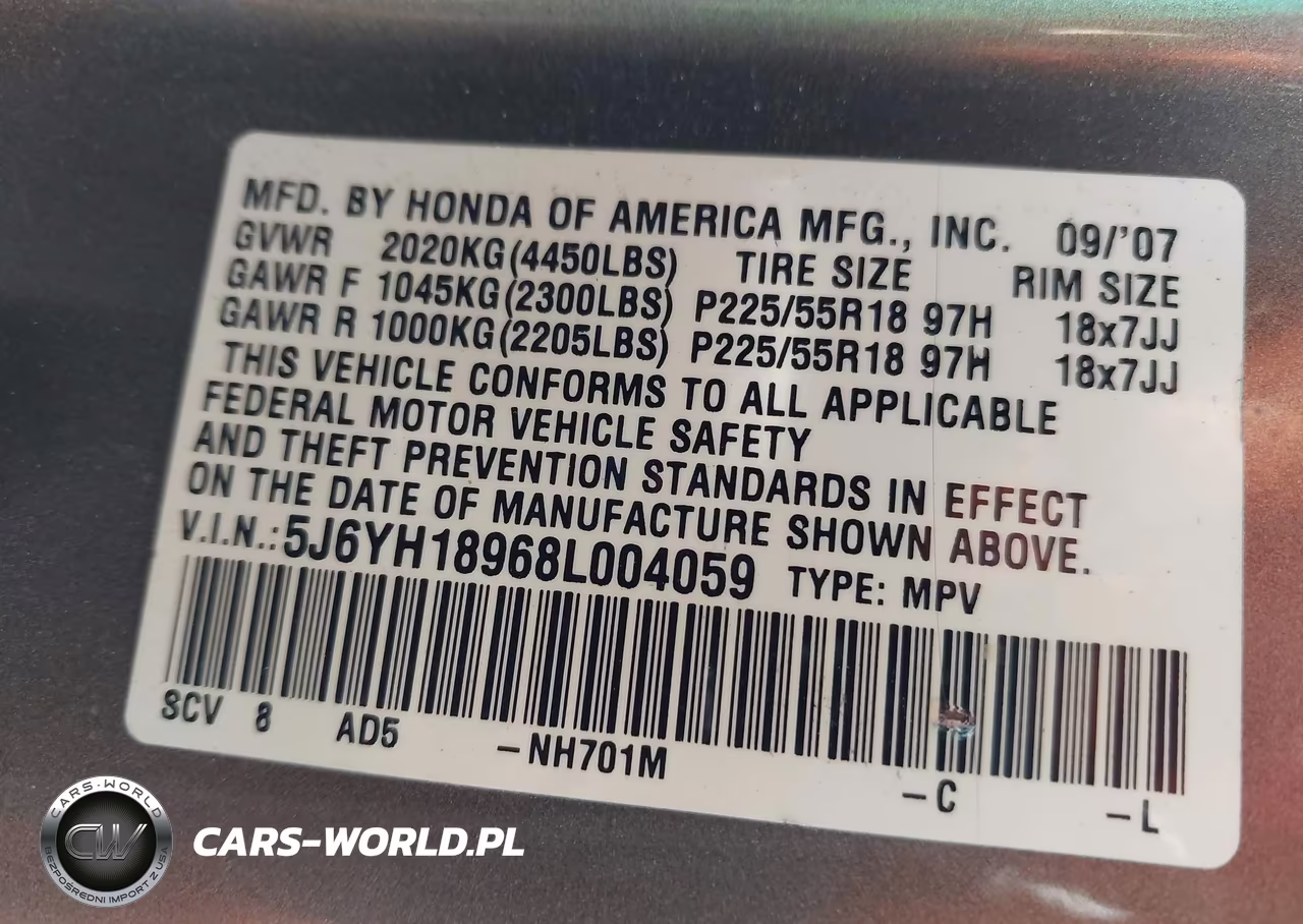2008 Honda Element Sc VIN:5J6YH18968L004059 - 9