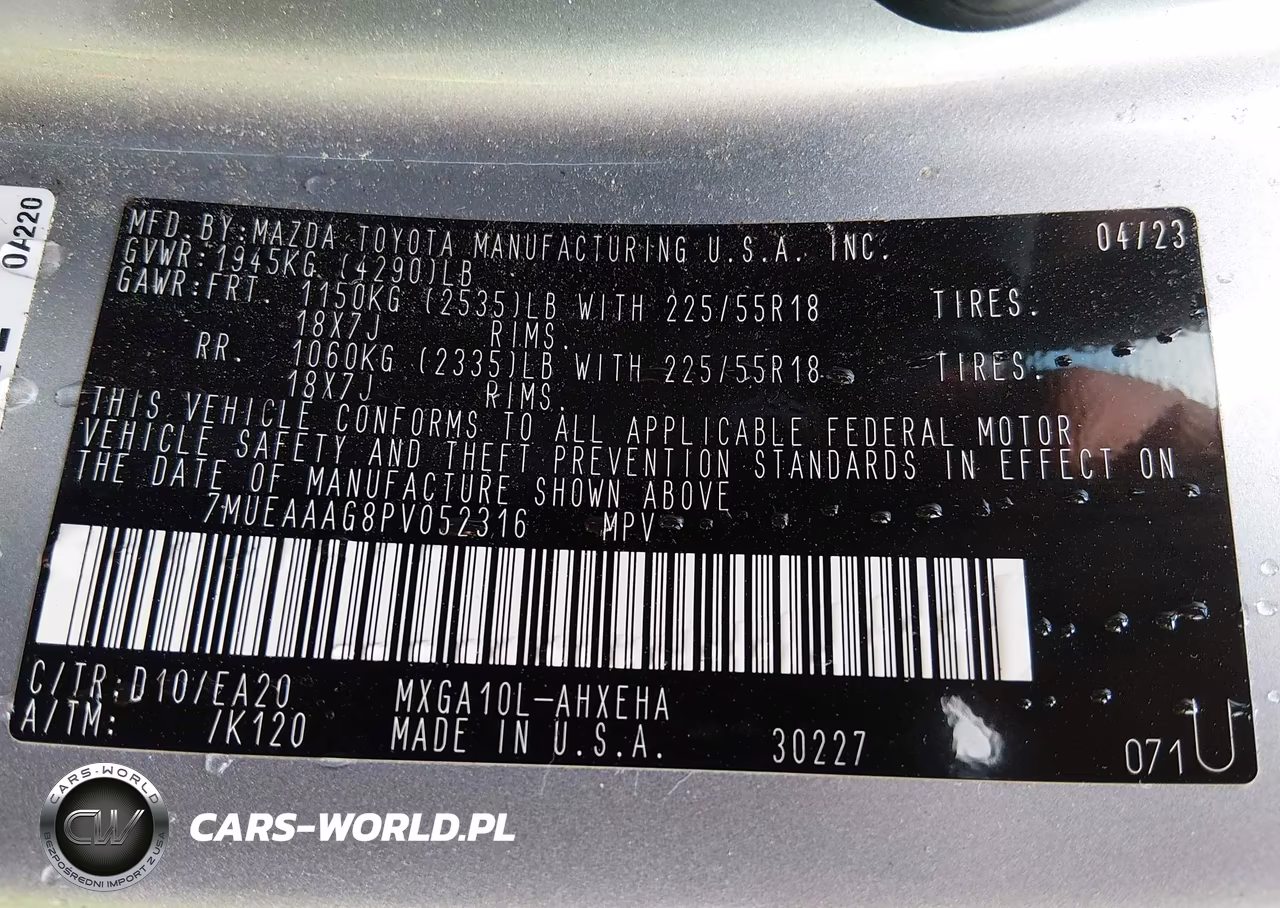 2023 Toyota Corolla Cross Xle VIN:7MUEAAAG8PV052316 - 9