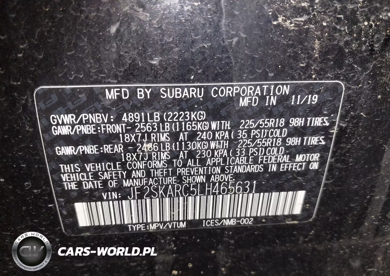 2020 Subaru Forester Sport VIN:JF2SKARC5LH465631 - 9