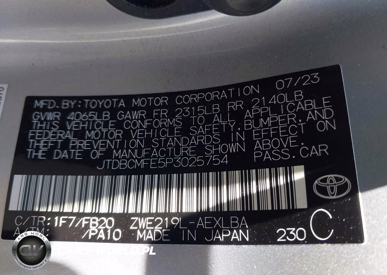 2023 Toyota Corolla Hybrid Le VIN:JTDBCMFE5P3025754 - 9