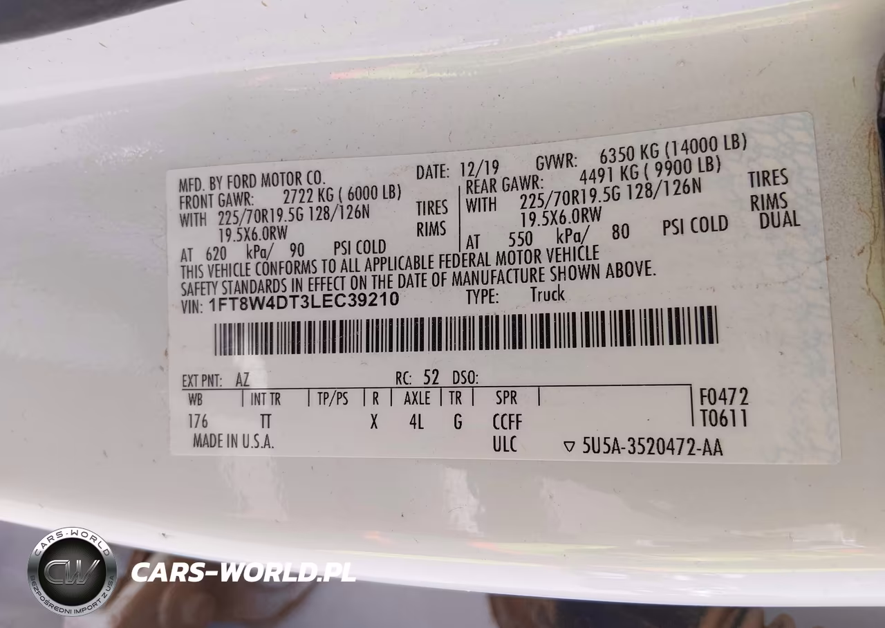 2020 Ford F-450 Limited VIN:1FT8W4DT3LEC39210 - 9
