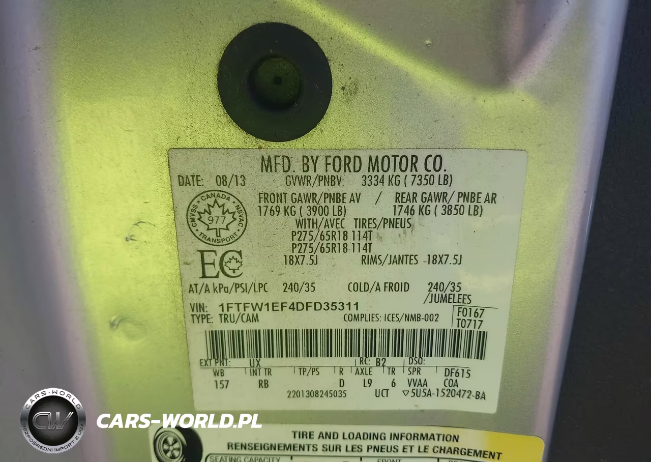 2013 Ford F-150 Fx4 VIN:1FTFW1EF4DFD35311 - 9