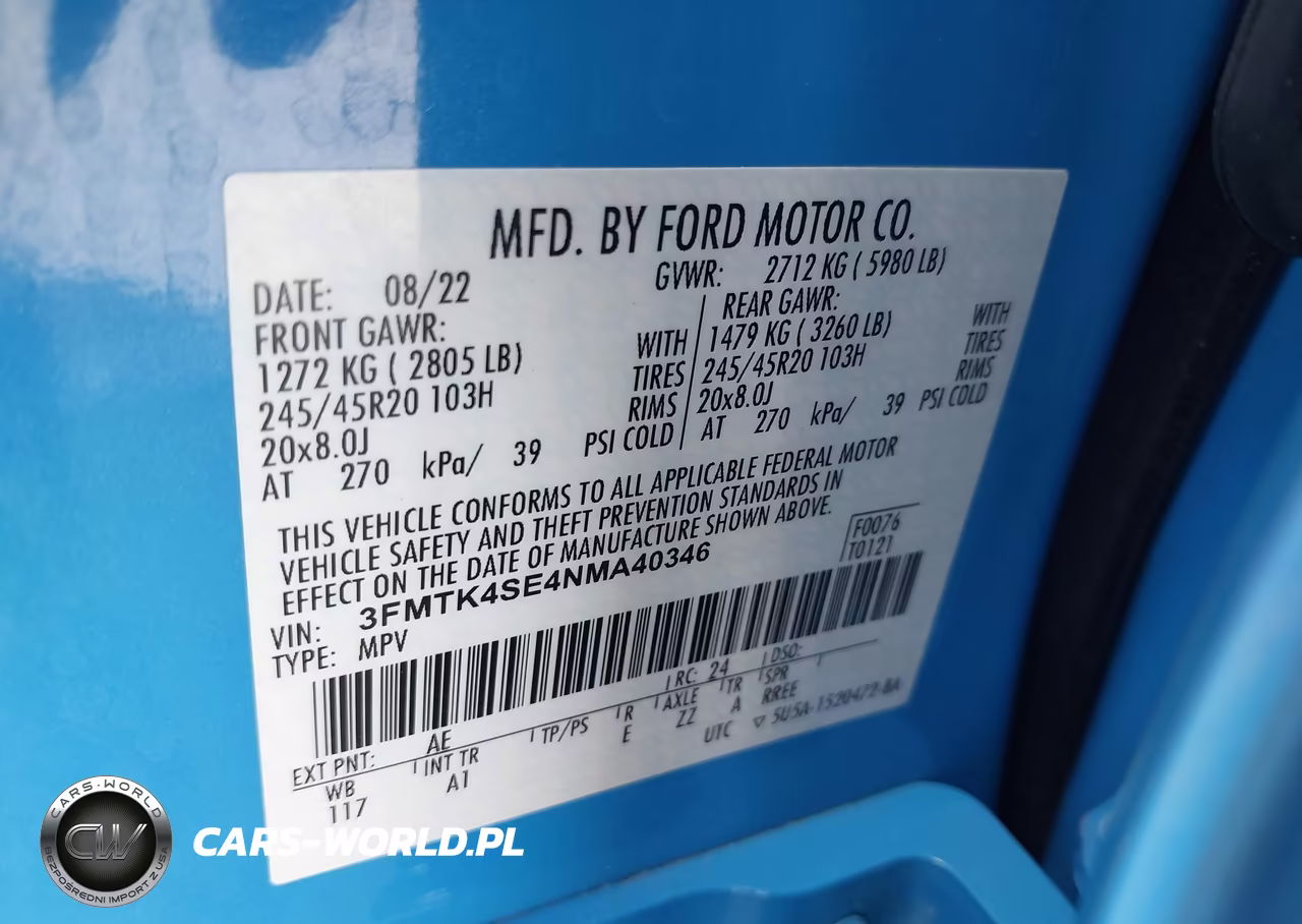 2022 Ford Mustang Mach-E Gt VIN:3FMTK4SE4NMA40346 - 9