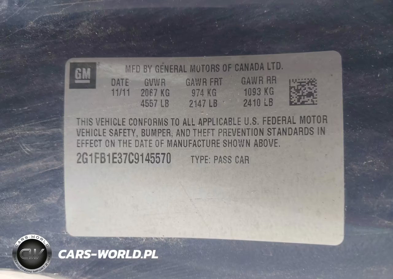 2012 Chevrolet Camaro 1Lt VIN:2G1FB1E37C9145570 - 9