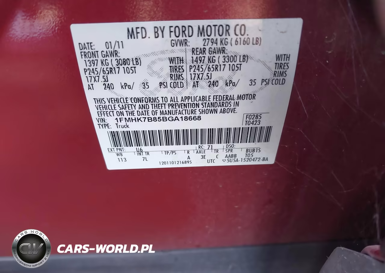 2011 Ford Explorer VIN:1FMHK7B85BGA18668 - 9