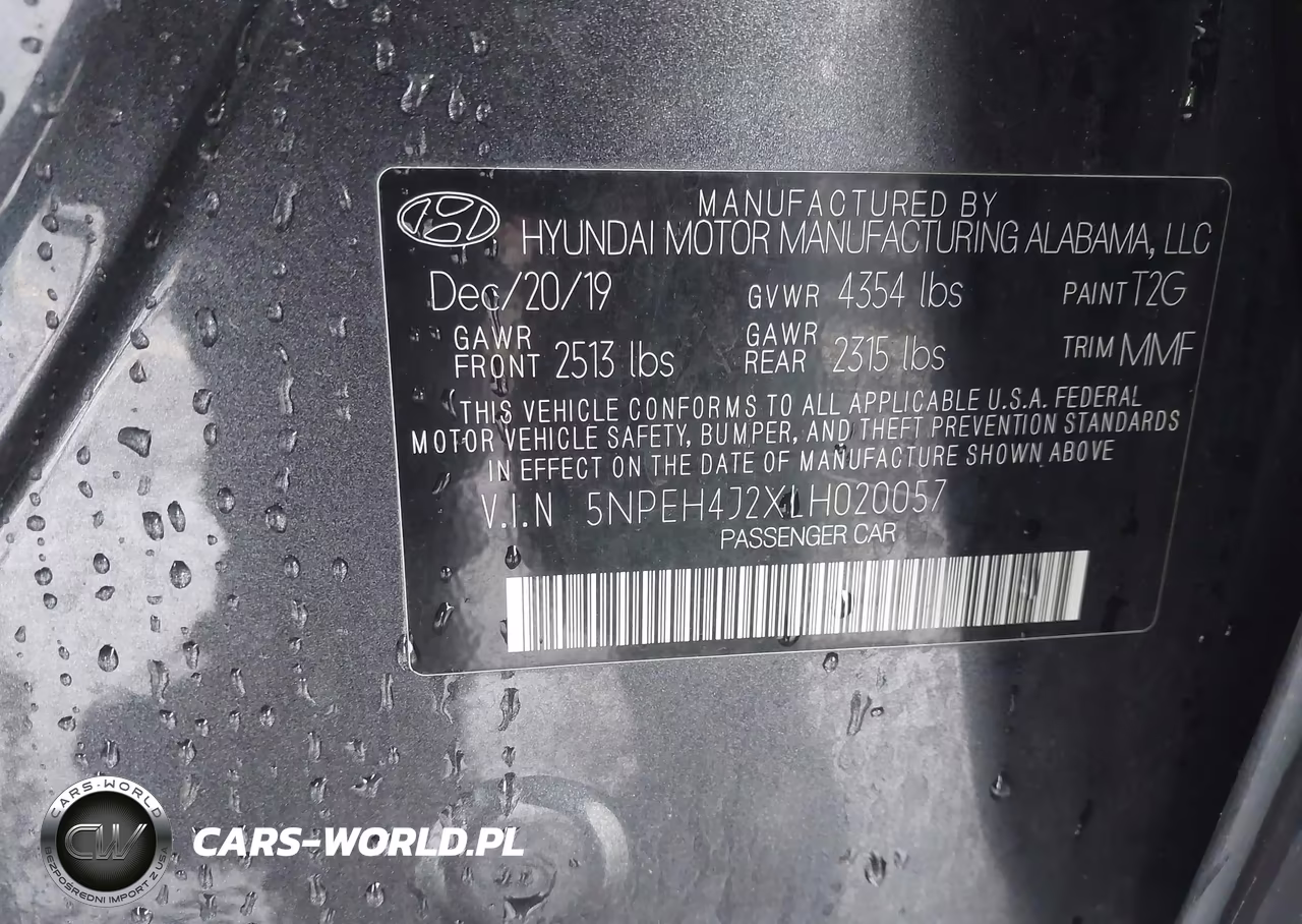 2020 Hyundai Sonata Limited VIN:5NPEH4J2XLH020057 - 9