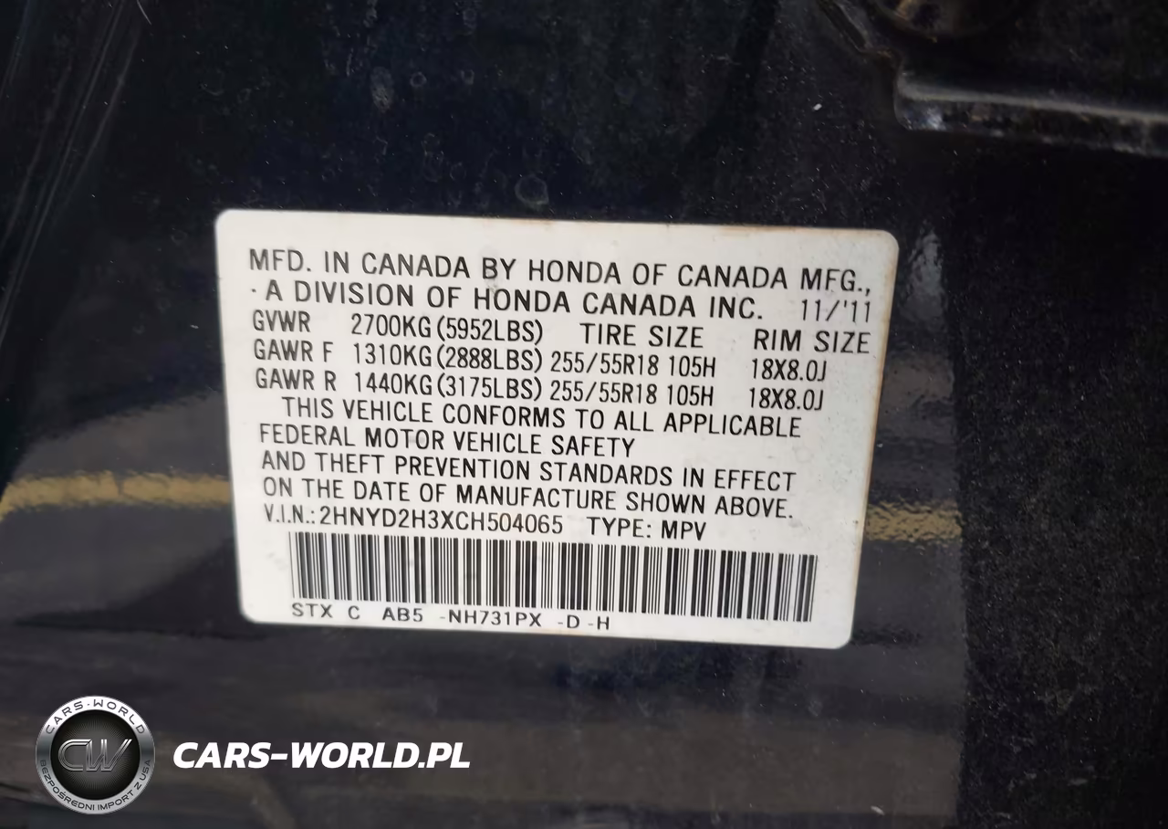 2012 Acura Mdx Technology Package VIN:2HNYD2H3XCH504065 - 9