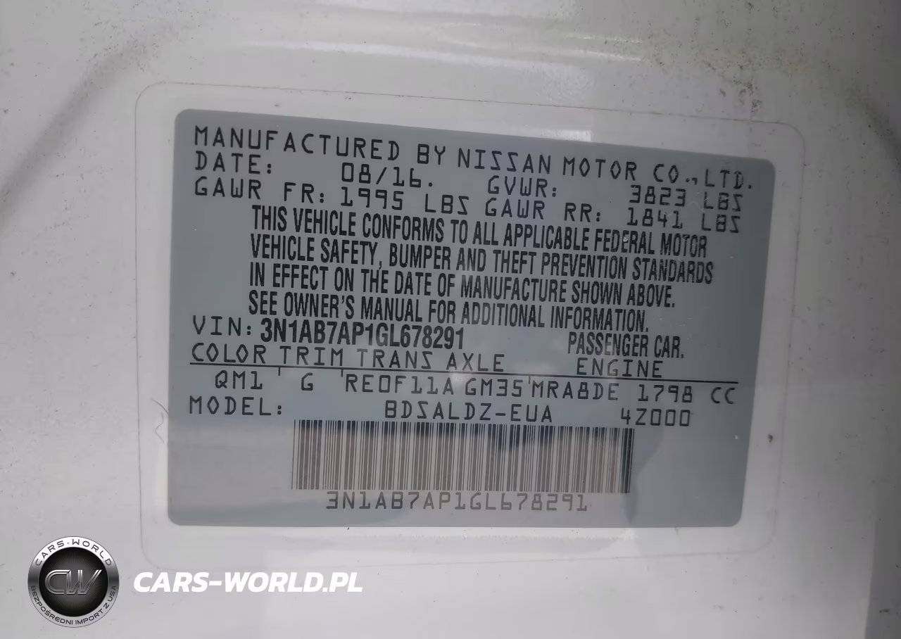 2016 Nissan Sentra S VIN:3N1AB7AP1GL678291 - 9