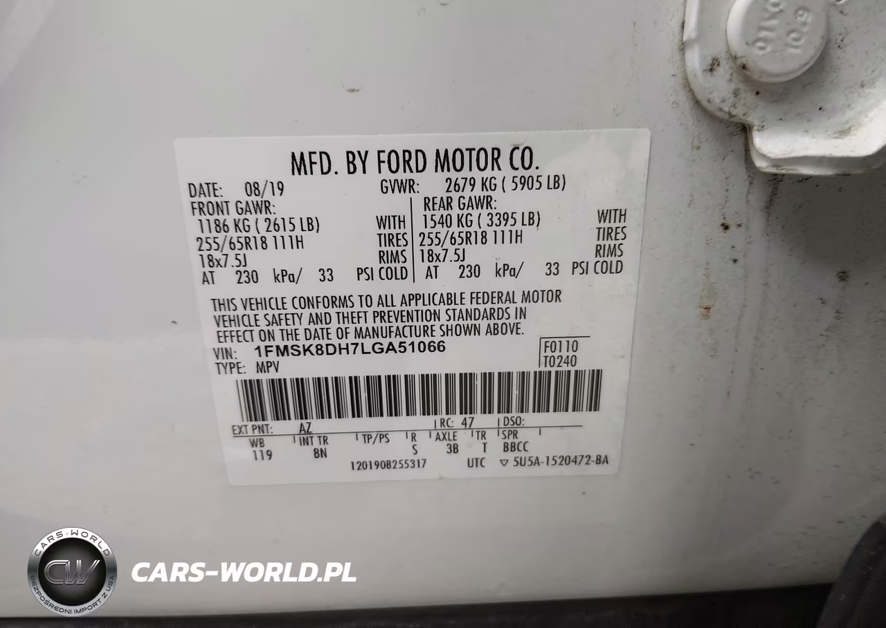 2020 Ford Explorer Xlt VIN:1FMSK8DH7LGA51066 - 9