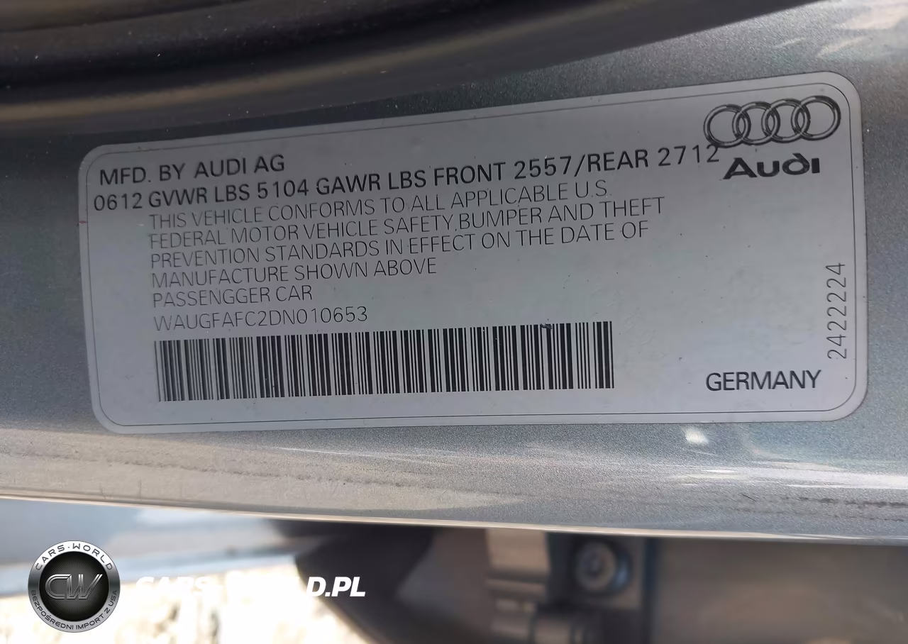 2013 Audi A6 2.0T Premium VIN:WAUGFAFC2DN010653 - 9