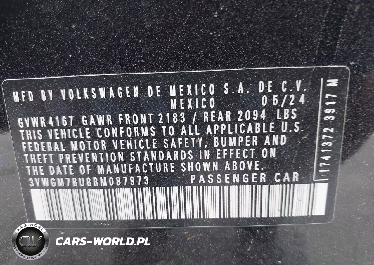 2024 Volkswagen Jetta 1.5T Sel VIN:3VWGM7BU8RM087973 - 9
