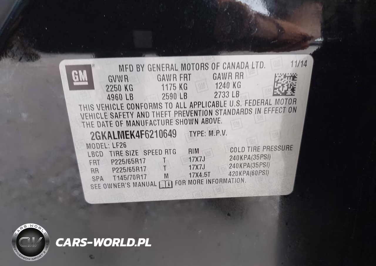 2015 GMC Terrain Sle-1 VIN:2GKALMEK4F6210649 - 9