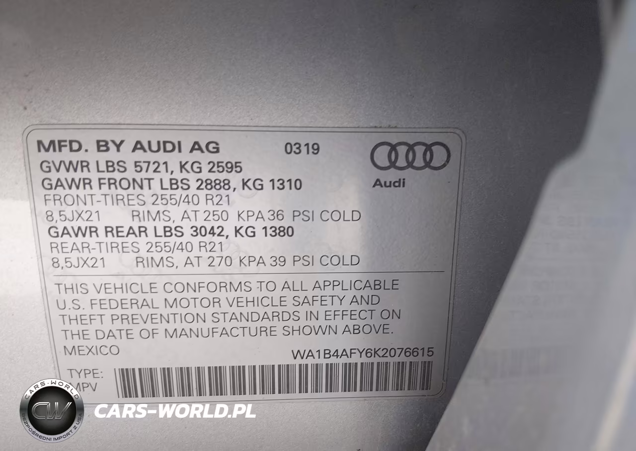2019 Audi Sq5 3.0T Premium VIN:WA1B4AFY6K2076615 - 9