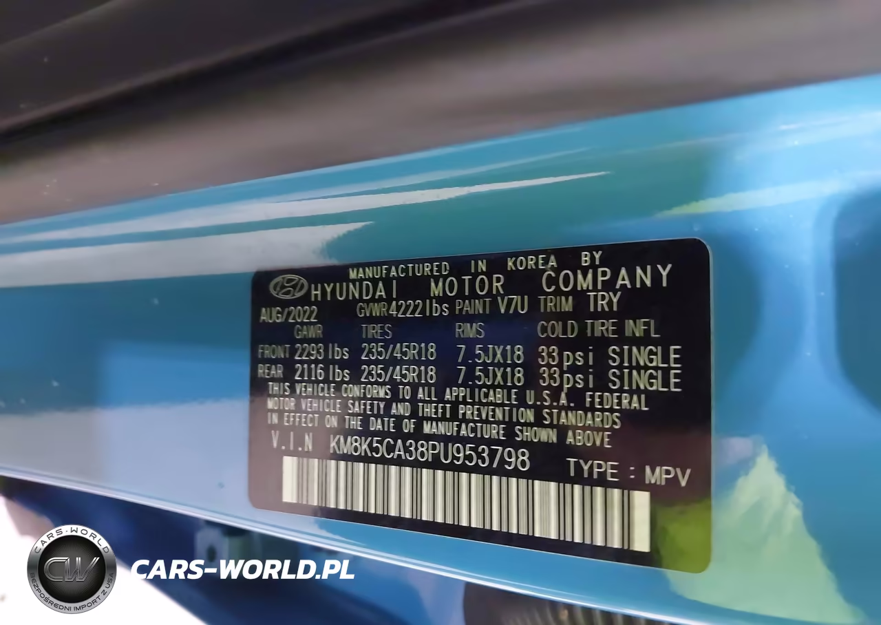 2023 Hyundai Kona Limited VIN:KM8K5CA38PU953798 - 9