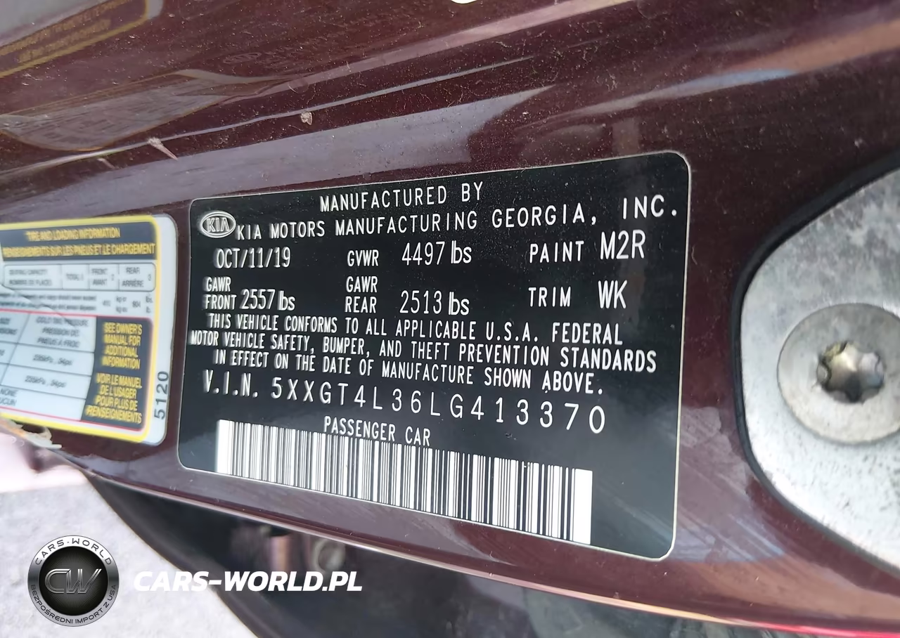 2020 Kia Optima Lx VIN:5XXGT4L36LG413370 - 9
