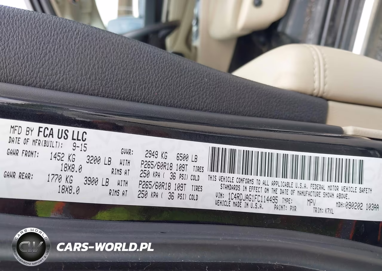 2015 Dodge Durango Sxt VIN:1C4RDJAG1FC114495 - 9