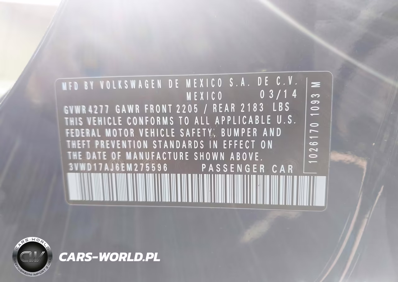 2014 Volkswagen Jetta 1.8T Se VIN:3VWD17AJ6EM275596 - 9