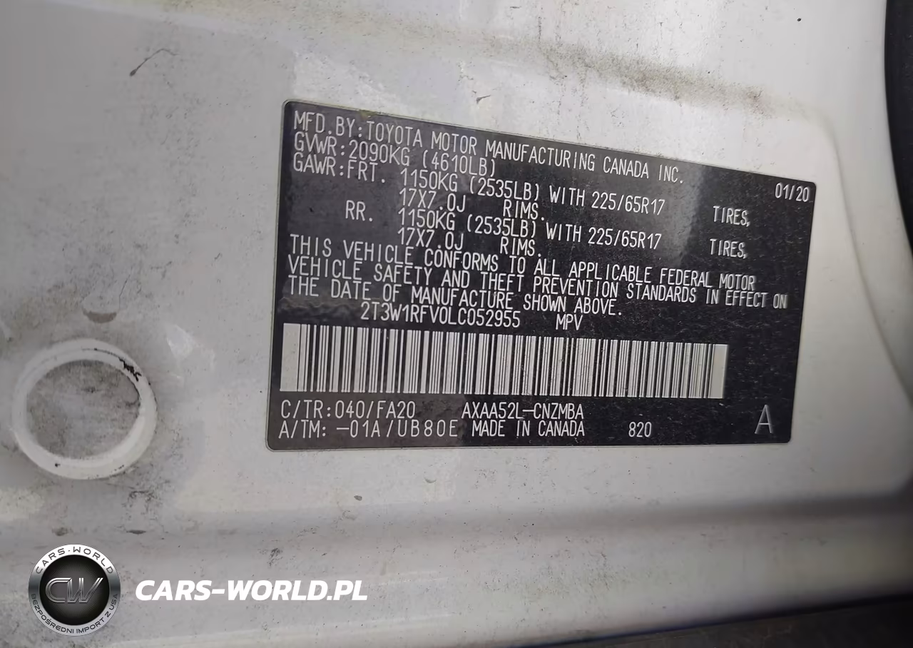 2020 Toyota Rav4 Xle VIN:2T3W1RFV0LC052955 - 9
