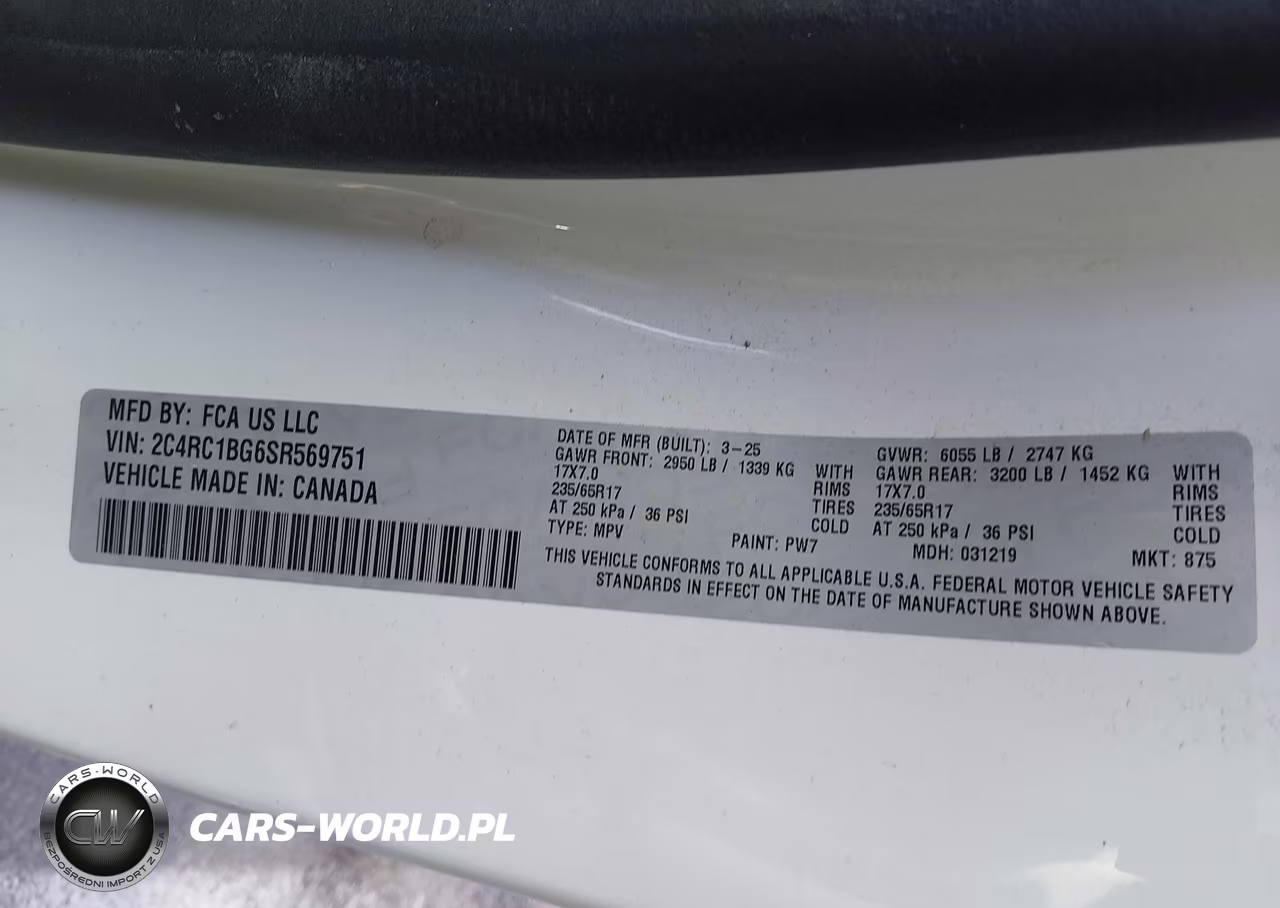 2025 Chrysler Pacifica Select VIN:2C4RC1BG6SR569751 - 9