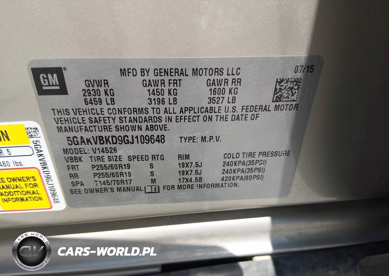 2016 Buick Enclave Leather VIN:5GAKVBKD9GJ109648 - 9