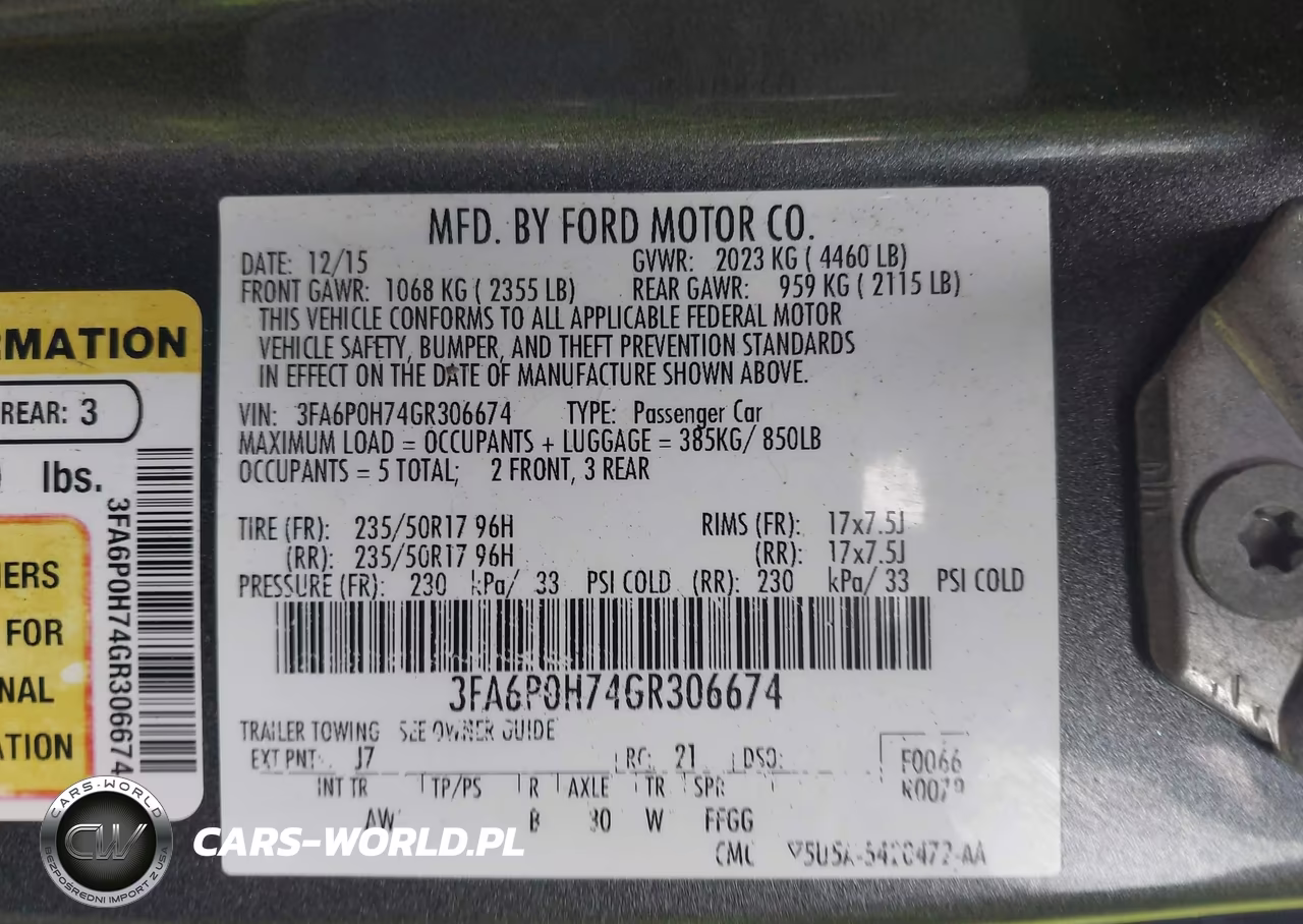 2016 Ford Fusion Se VIN:3FA6P0H74GR306674 - 9