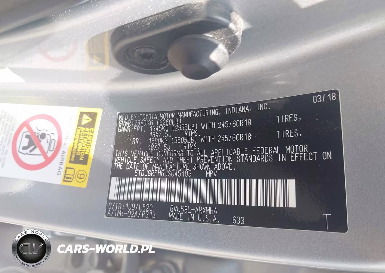 2018 Toyota Highlander Hybrid Xle VIN:5TDJGRFH6JS045105 - 9