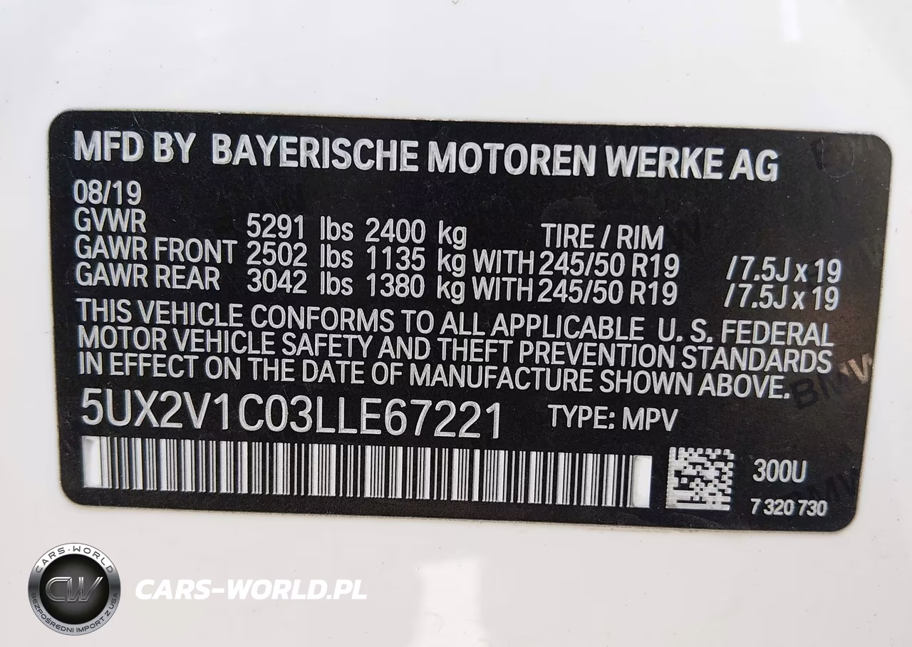 2020 BMW X4 xDrive30I VIN:5UX2V1C03LLE67221 - 9