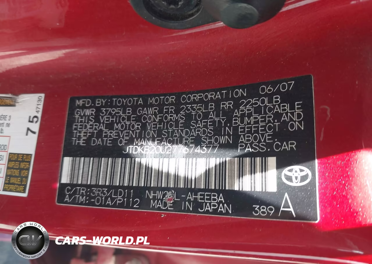 2007 Toyota Prius VIN:JTDKB20U277674377 - 9