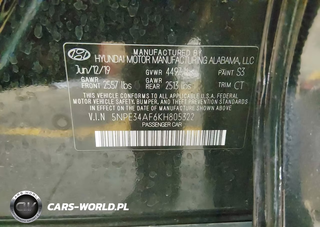 2019 Hyundai Sonata Limited VIN:5NPE34AF6KH805322 - 9