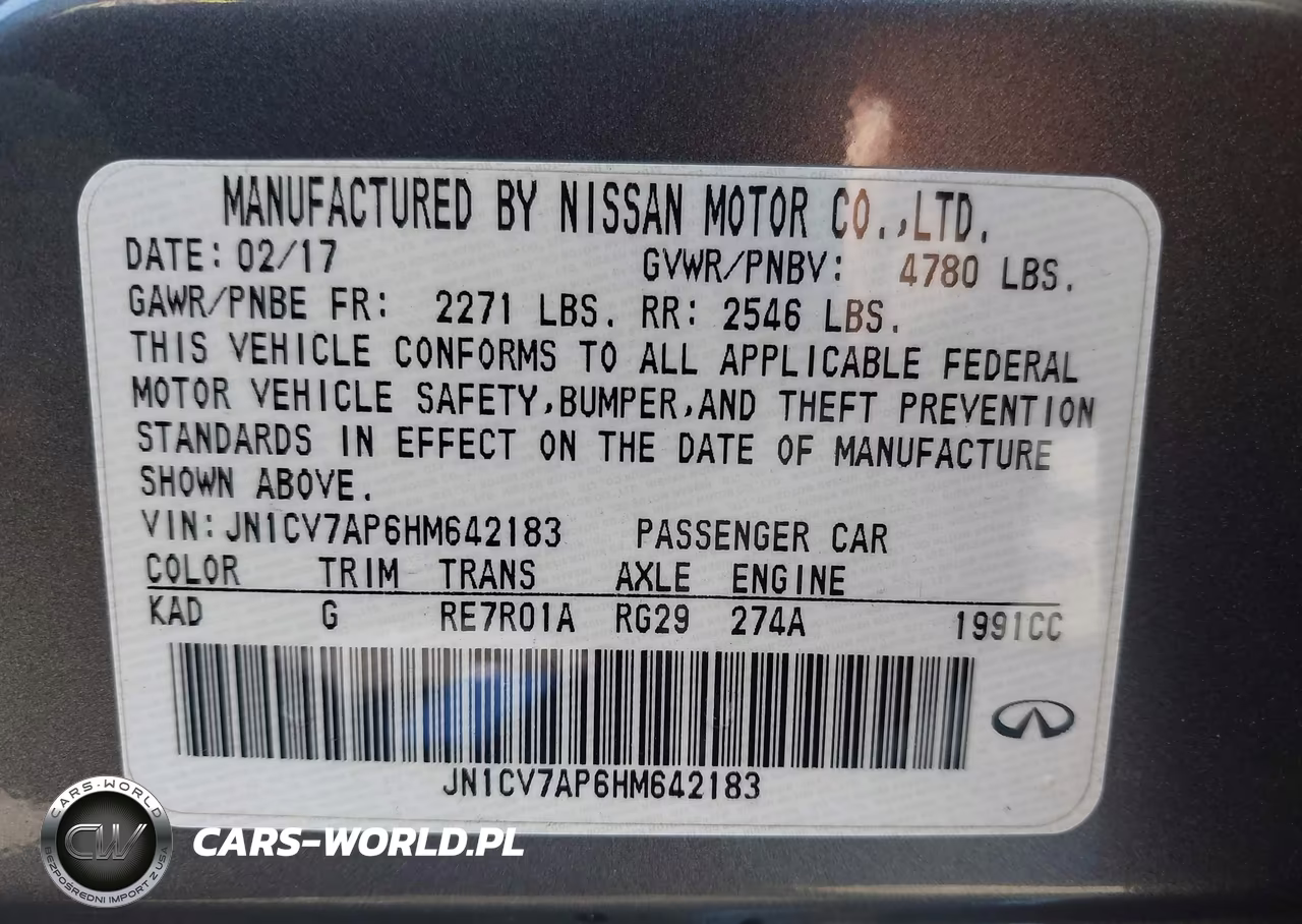 2017 Infiniti Q50 2.0T Base VIN:JN1CV7AP6HM642183 - 9