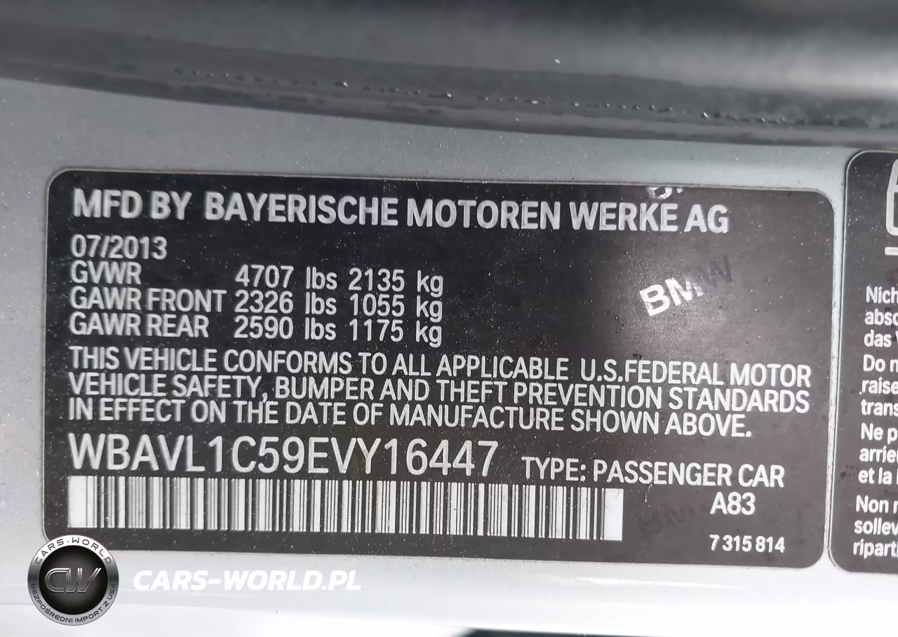 2014 BMW X1 xDrive28I VIN:WBAVL1C59EVY16447 - 9