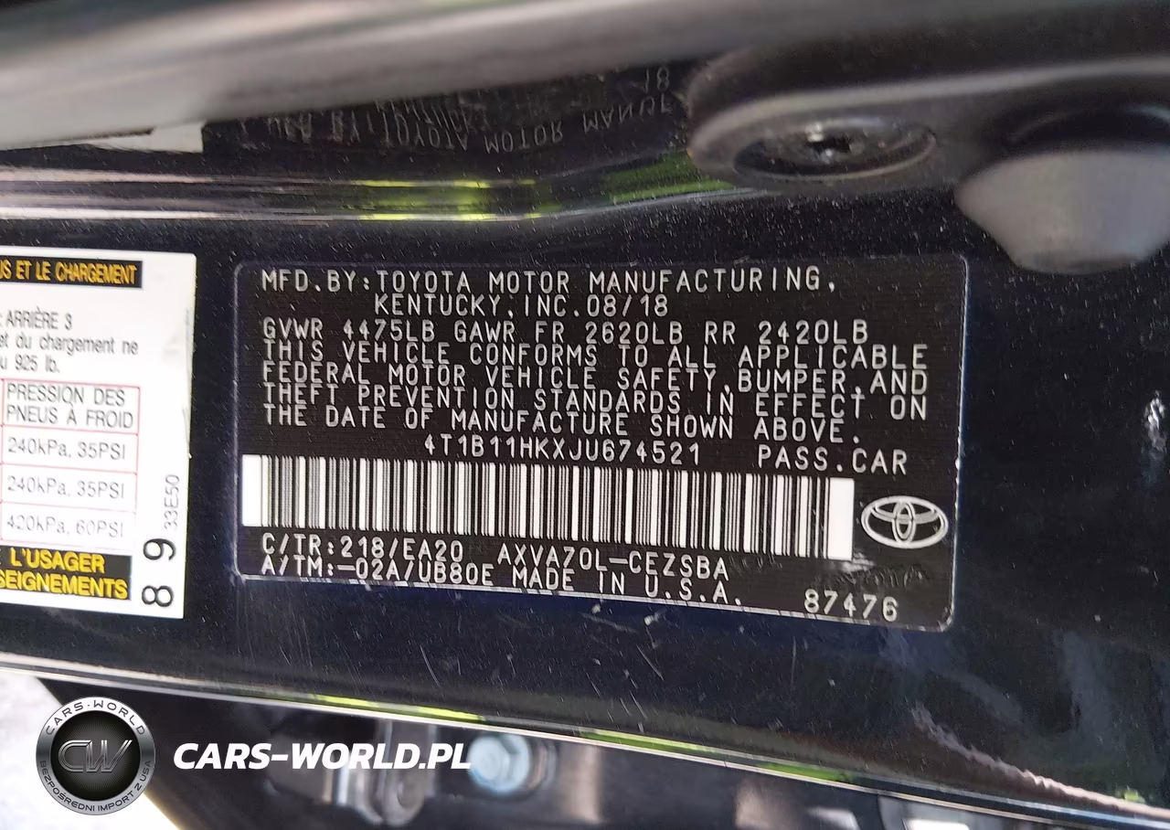 2018 Toyota Camry Se VIN:4T1B11HKXJU674521 - 9