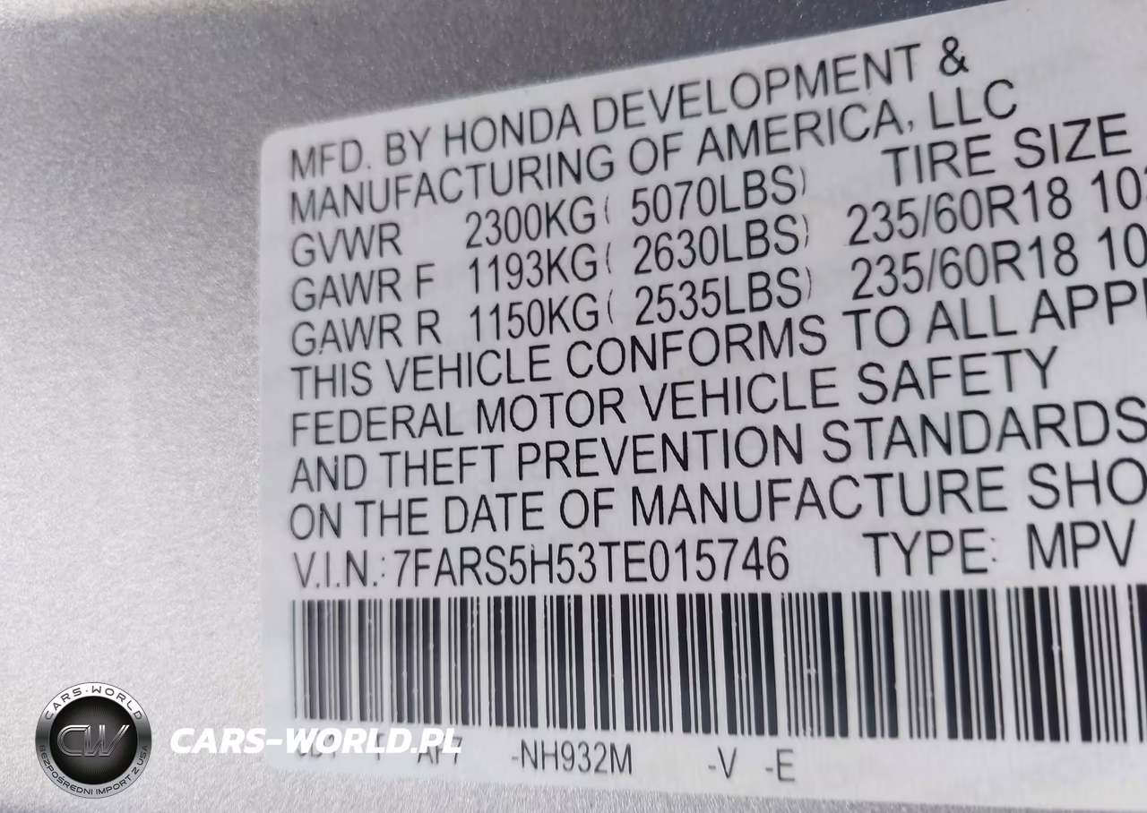 2026 Honda Cr-V Hybrid 2Wd Sport VIN:7FARS5H53TE015746 - 9