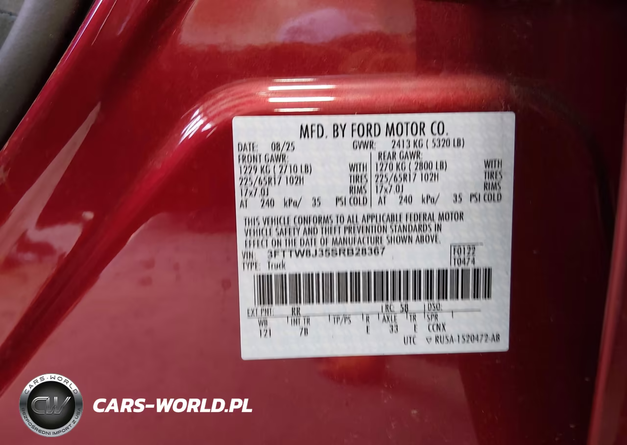 2025 Ford Maverick Xlt VIN:3FTTW8J35SRB28367 - 9