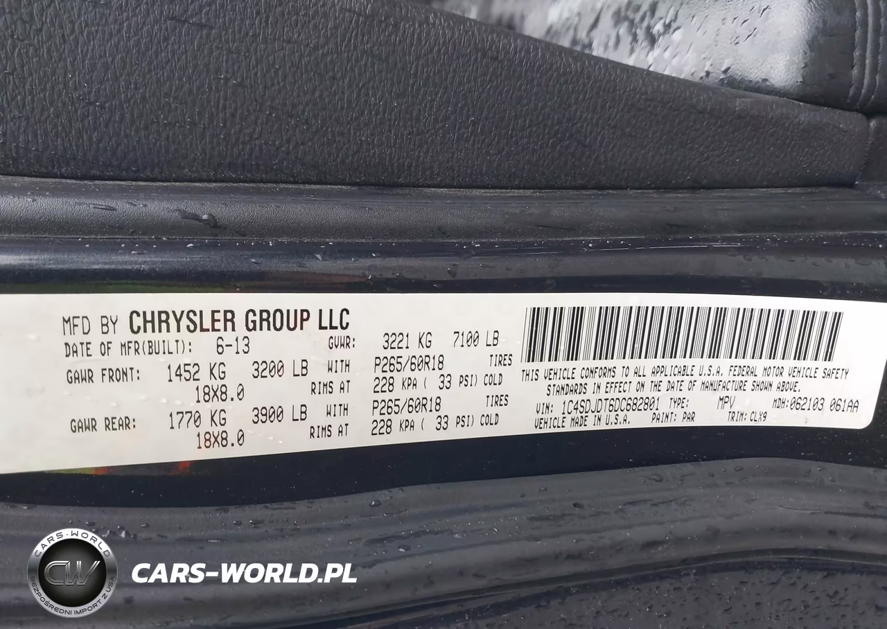 2013 Dodge Durango Crew VIN:1C4SDJDT6DC682801 - 9