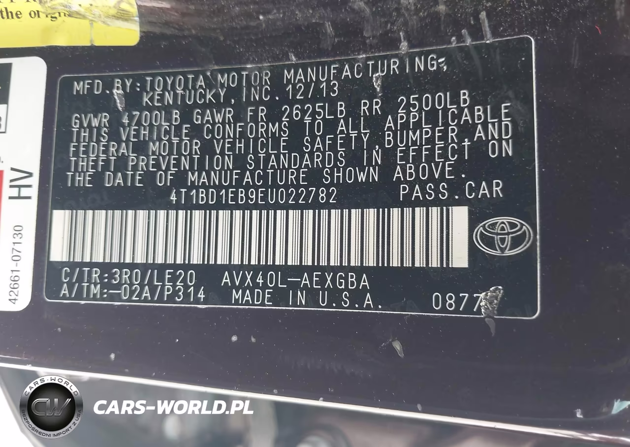 2014 Toyota Avalon Hybrid Xle Touring VIN:4T1BD1EB9EU022782 - 9