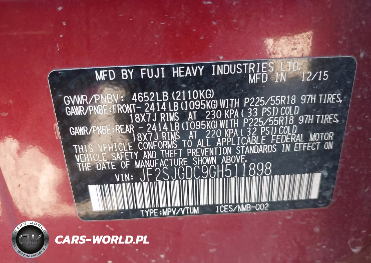 2016 Subaru Forester 2.0Xt Premium VIN:JF2SJGDC9GH511898 - 9