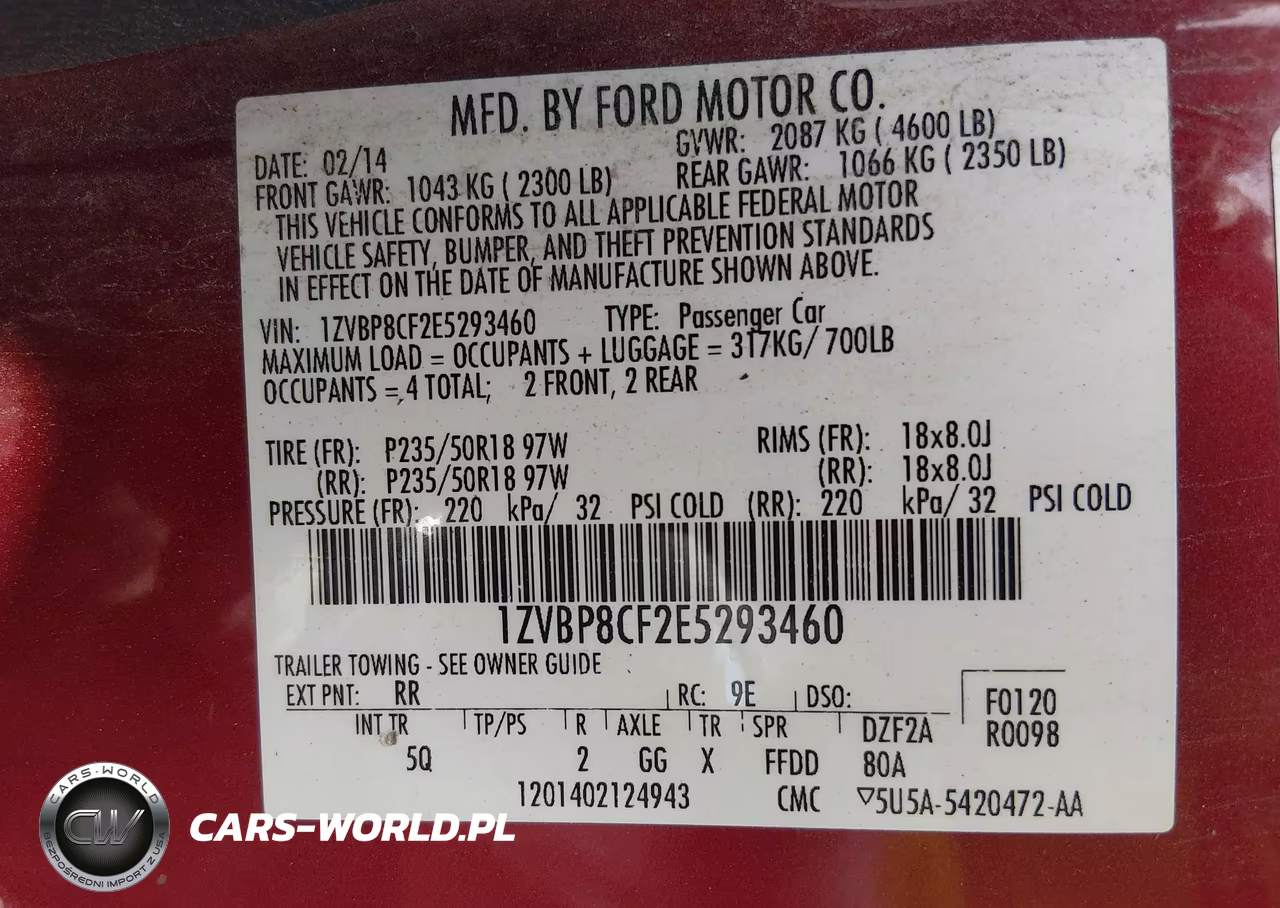 2014 Ford Mustang Gt-Gt Premium VIN:1ZVBP8CF2E5293460 - 9