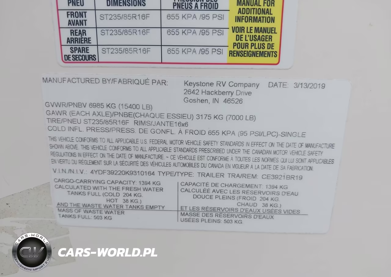 2019 Crossroads Cameo 3921Br VIN:4YDF39220K9310164 - 9