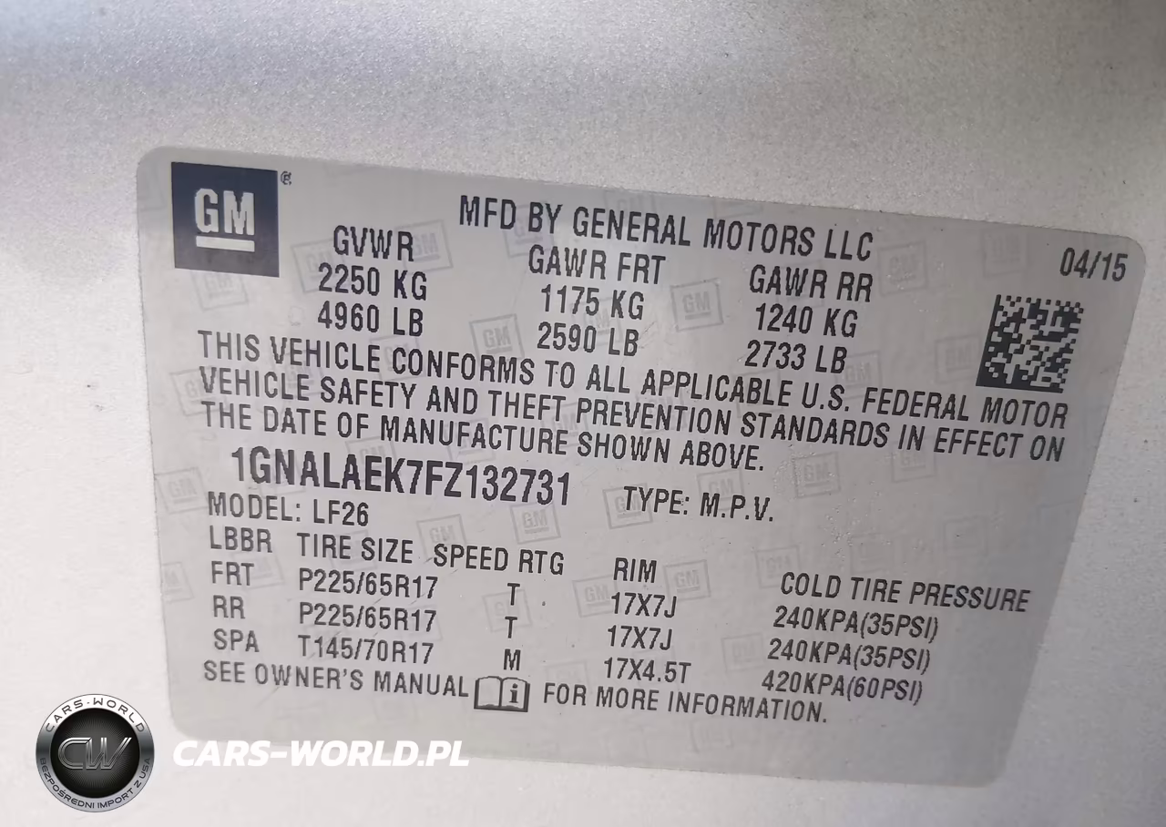2015 Chevrolet Equinox Ls VIN:1GNALAEK7FZ132731 - 9