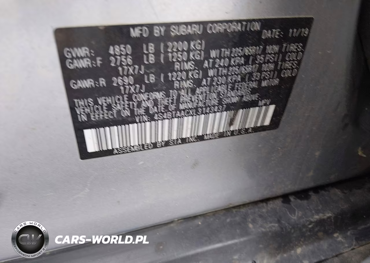2020 Subaru Outback VIN:4S4BTAACXL3143437 - 9