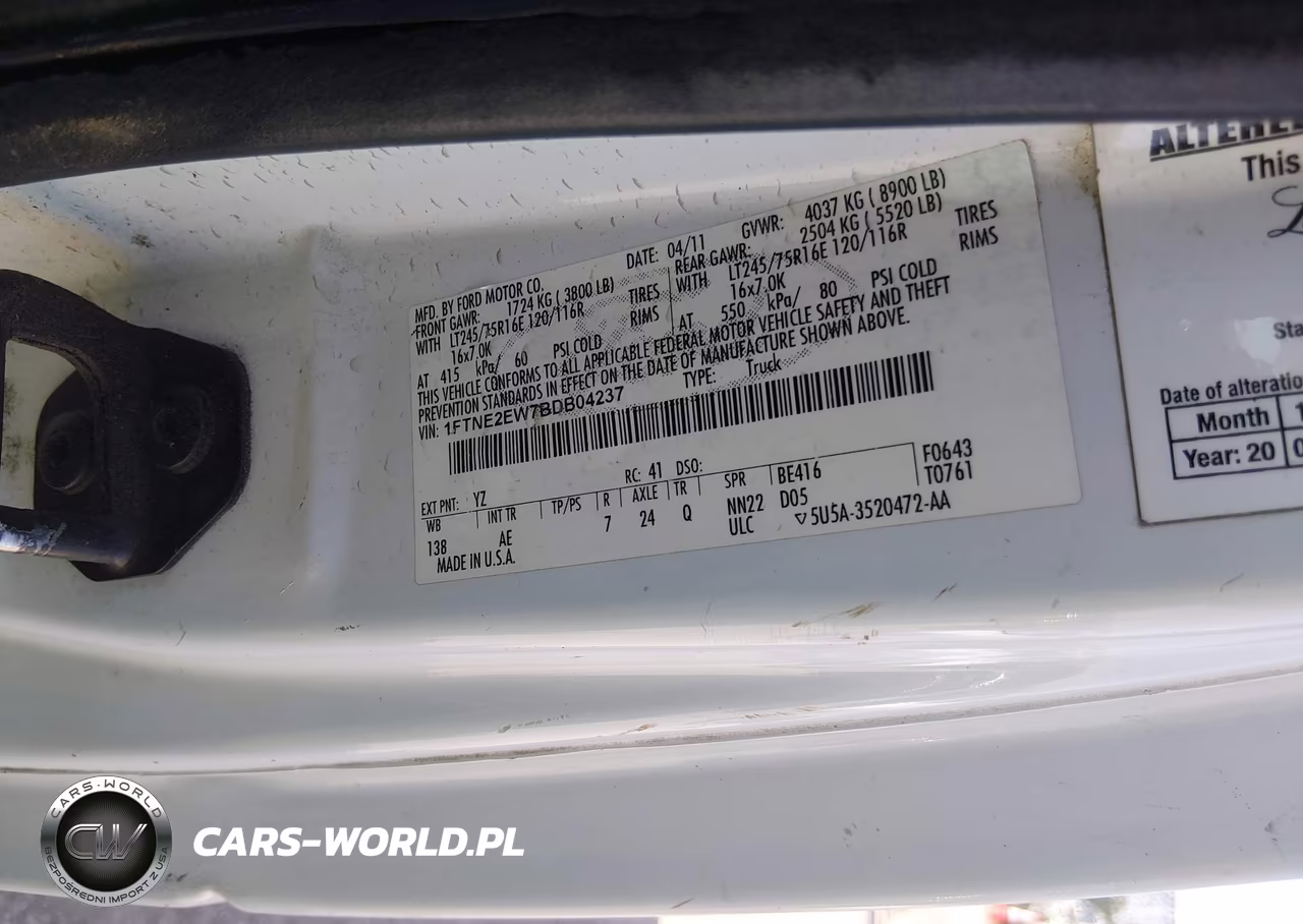 2011 Ford E-250 Commercial VIN:1FTNE2EW7BDB04237 - 9