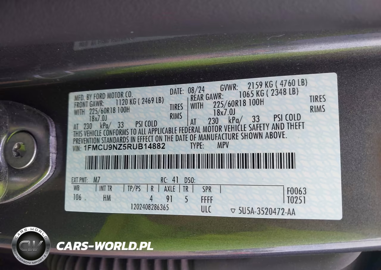2024 Ford Escape St-Line Select VIN:1FMCU9NZ5RUB14882 - 9