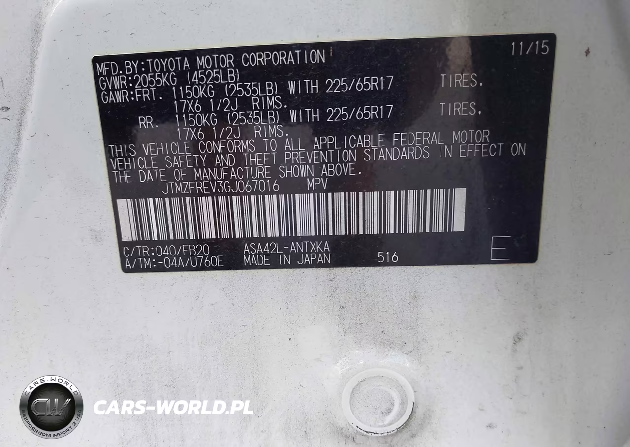 2016 Toyota Rav4 Le VIN:JTMZFREV3GJ067016 - 9