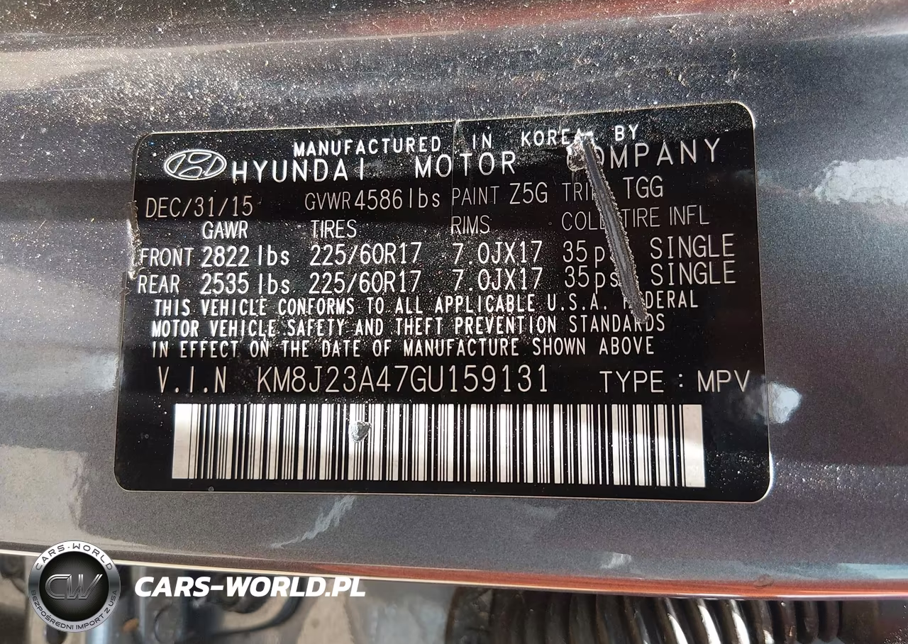 2016 Hyundai Tucson Se VIN:KM8J23A47GU159131 - 9
