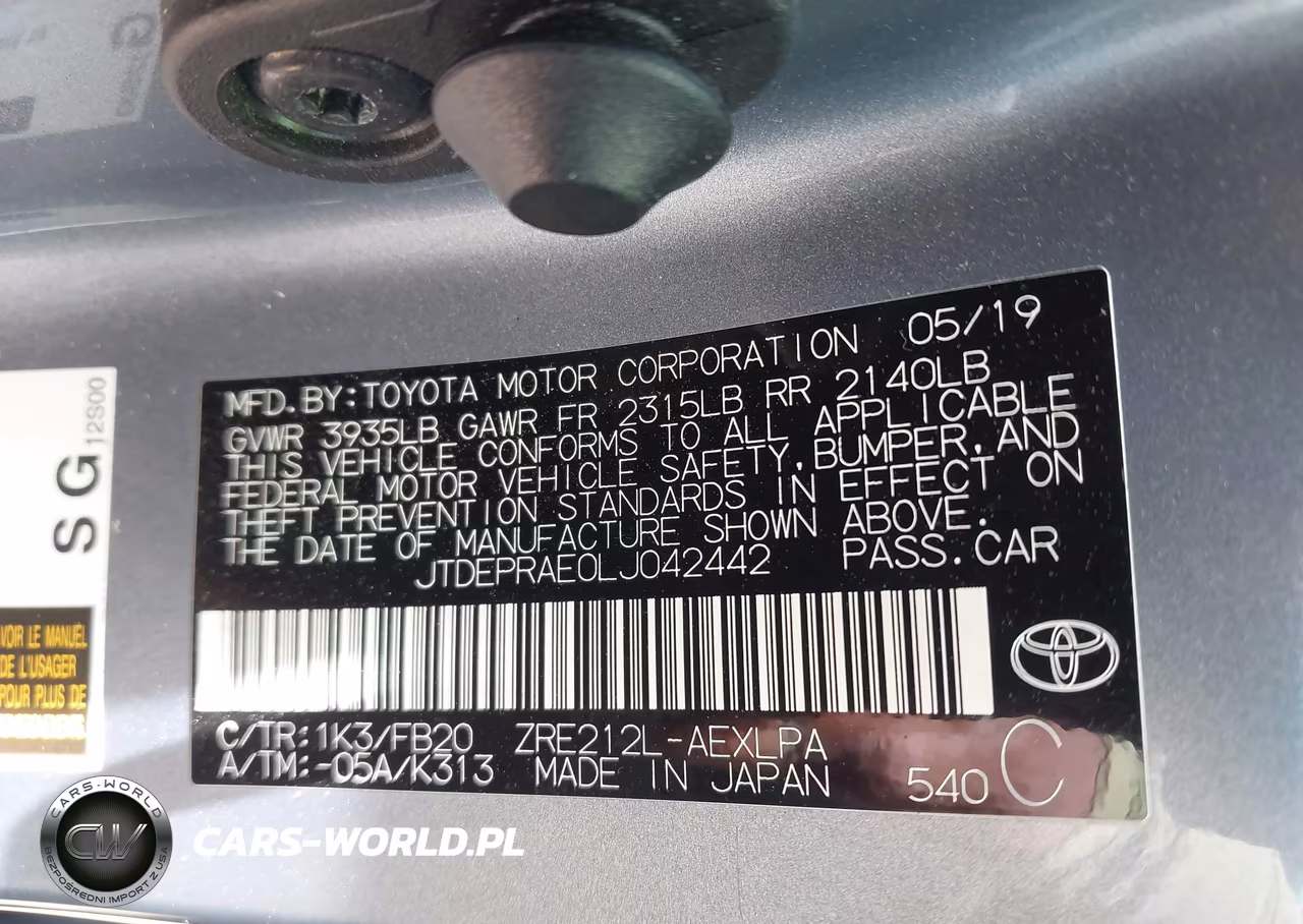 2020 Toyota Corolla Le VIN:JTDEPRAE0LJ042442 - 9